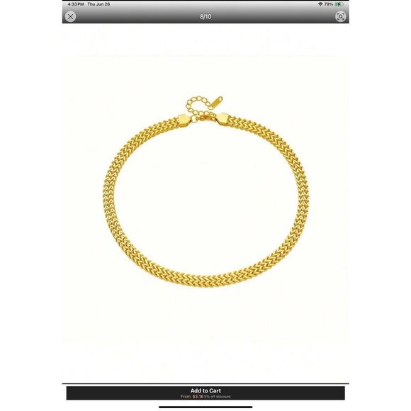 Double Wheat Chain Necklace Bracelet Set - Picture 4 of 11